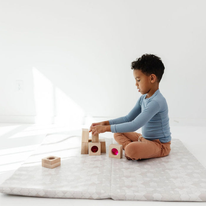 Toki Kids Grey Mosaic Vegan Leather Mat