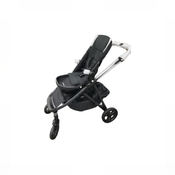 Shop Mockingbird Single to Double 3.0 Stroller, 2025, Charcoal with Penny Leather, Solid Black at GoodBuy Gear