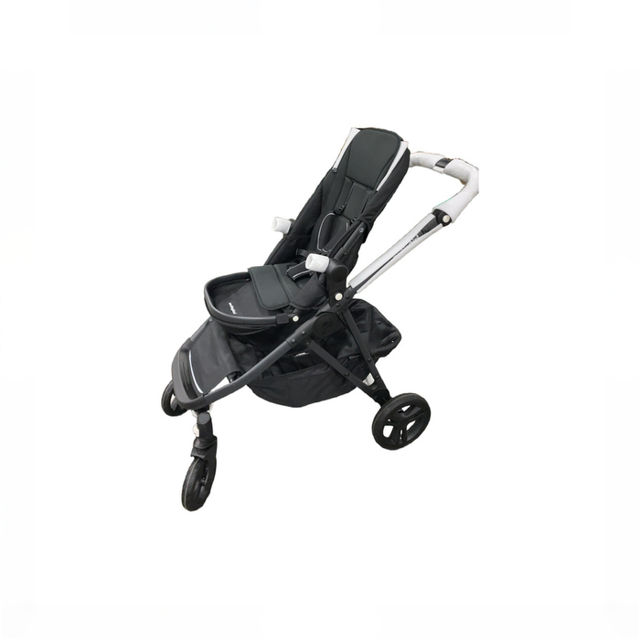Shop Mockingbird Single to Double 3.0 Stroller, 2025, Charcoal with Penny Leather, Solid Black at GoodBuy Gear