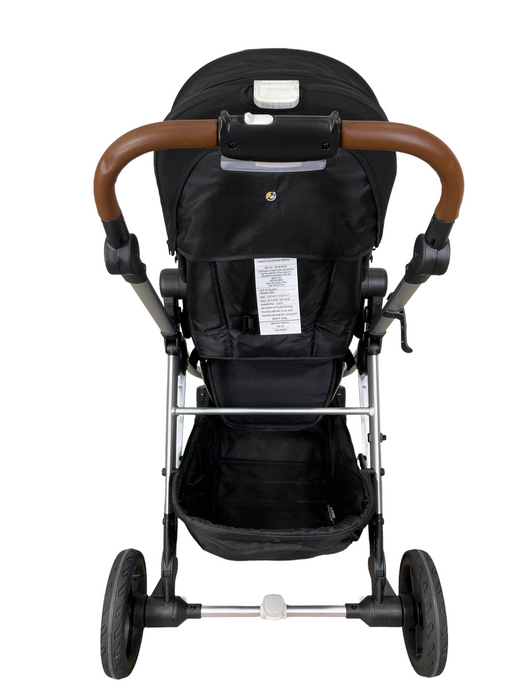 Mockingbird Single to Double Stroller, 2022, Silver with Penny Leather, Black , Windowpane