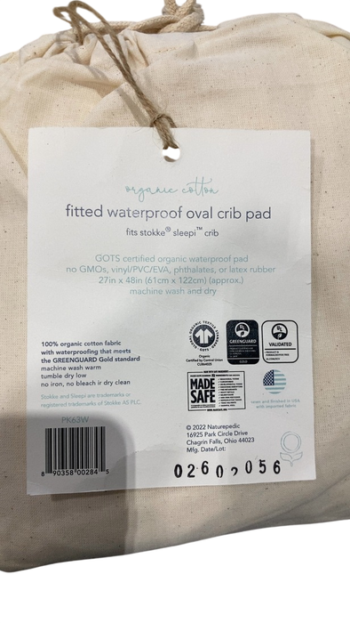 Shop Naturepedic Organic Oval Crib Protector Pad for Stokke Sleepi Crib, 27"x48" at GoodBuy Gear