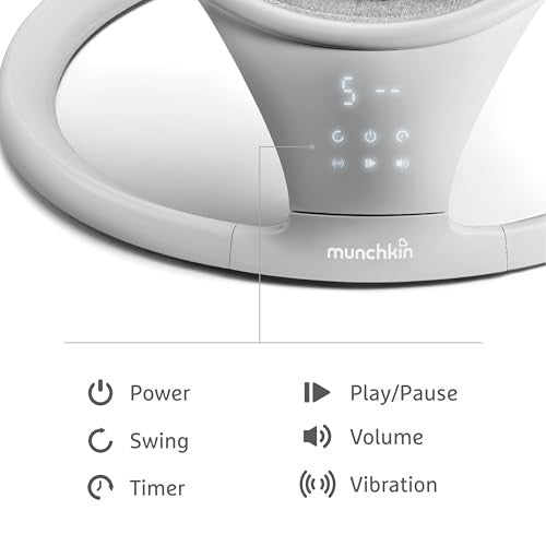 Munchkin Bluetooth Enabled Baby Swing, Gray