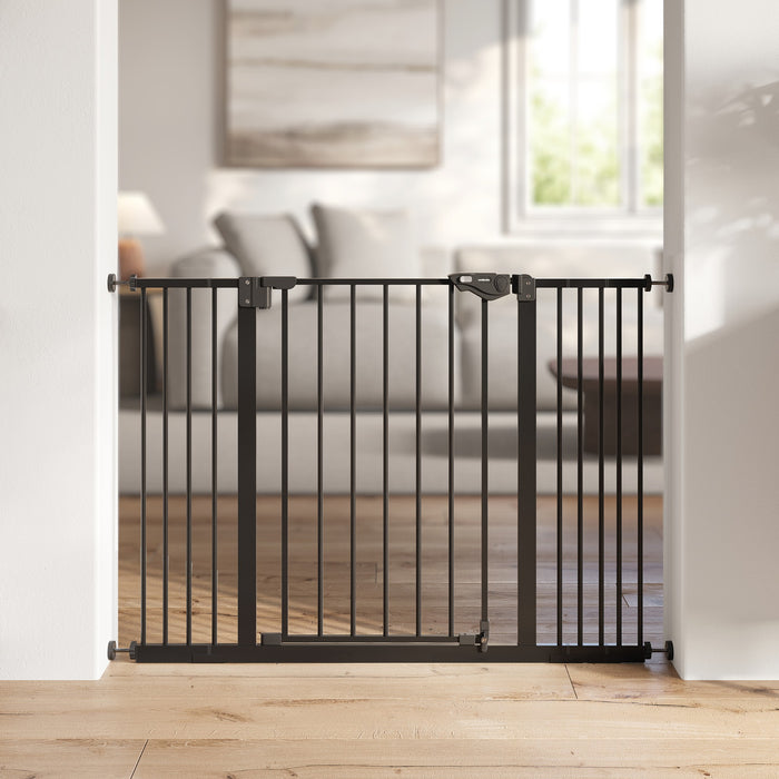 Comfy Cubs Baby Safety Gate with 3 Extensions, Black