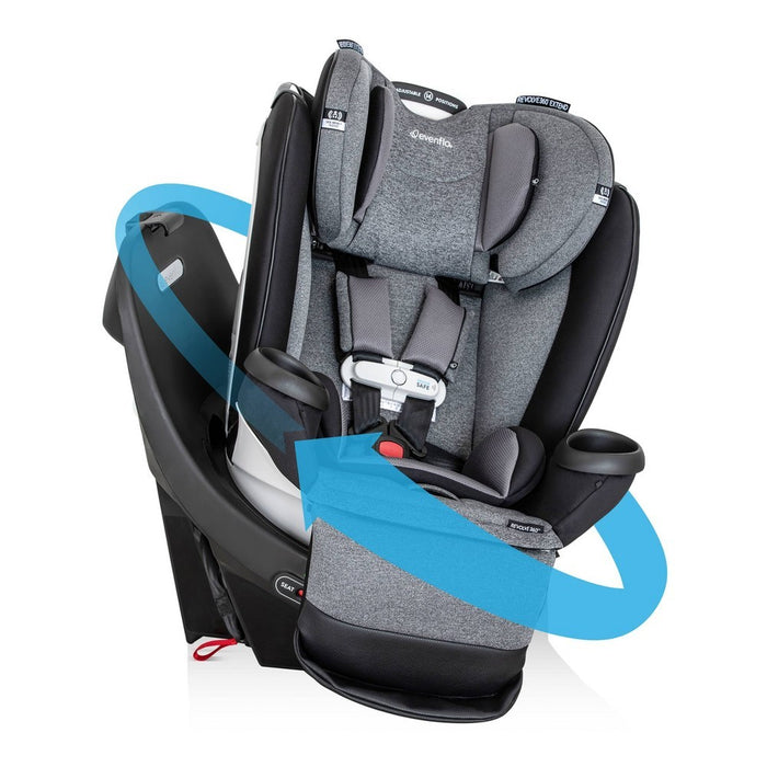 Evenflo Revolve 360 Extend All-in-one Rotational Car Seat With SensorSafe, Moonstone Gray, 2025