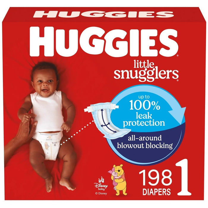 Huggies Little Snugglers, 1, 198 Count