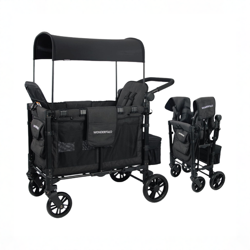 Shop Wonderfold W2 Elite Multifunctional Stroller Wagon, 2025, Volcanic Black at GoodBuy Gear