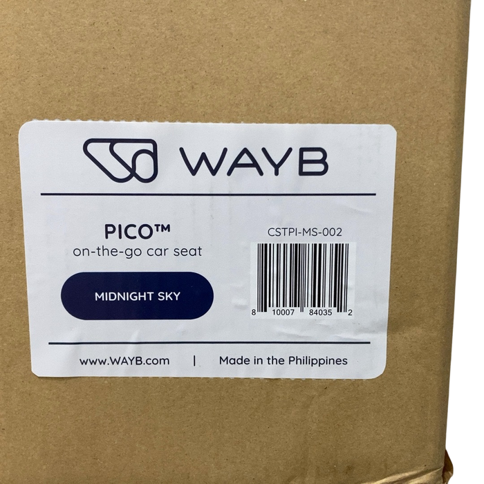 Shop WAYB Pico Portable Car Seat, Midnight Sky, 2024 at GoodBuy Gear