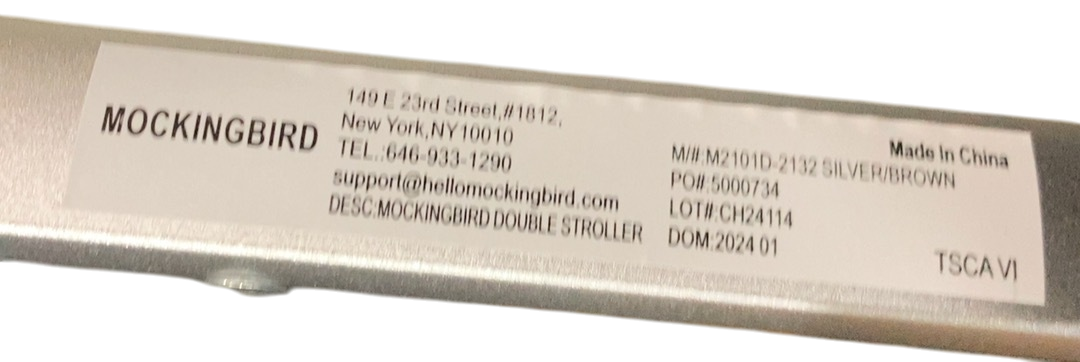 Shop Mockingbird Single to Double 2.0 Stroller with 2nd Seat, Black, Windowpane, Silver With Penny Leather, 2024 at GoodBuy Gear