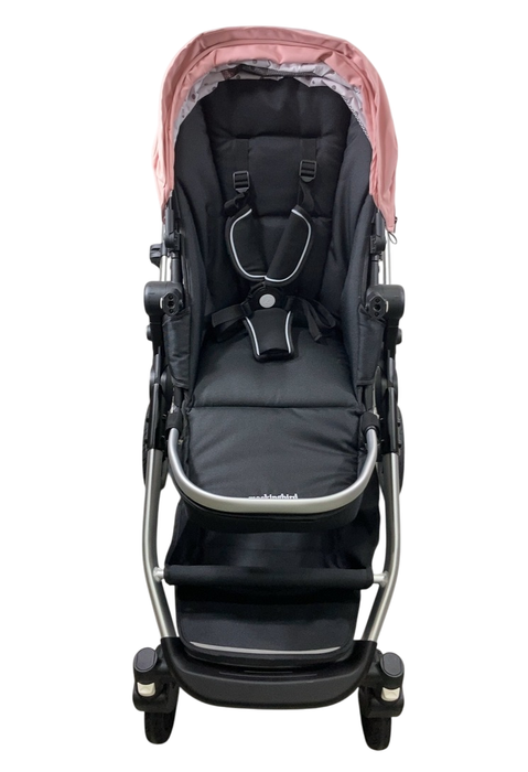 Shop Mockingbird Single to Double 2.0 Stroller, Bloom, Watercolor Drops, Silver With Black Leather, 2024 at GoodBuy Gear