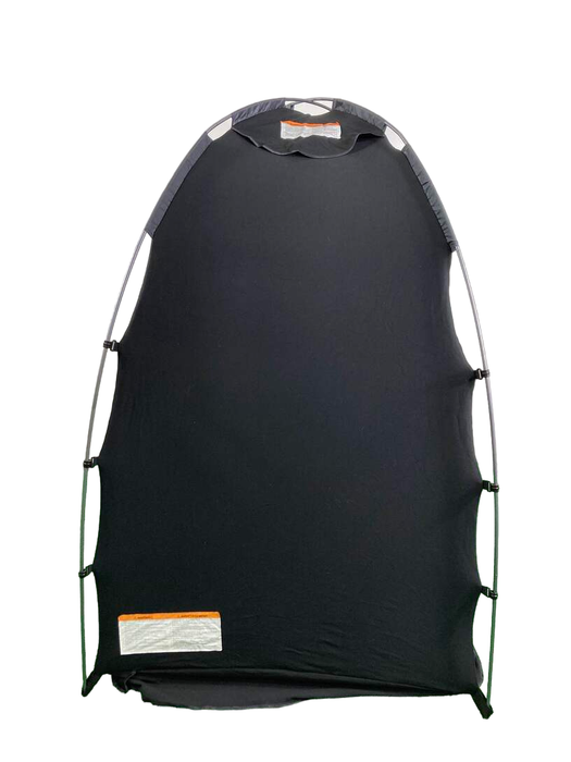 secondhand SlumberPod 3.0 Sleep Canopy with Fan, Black with Gray Accents