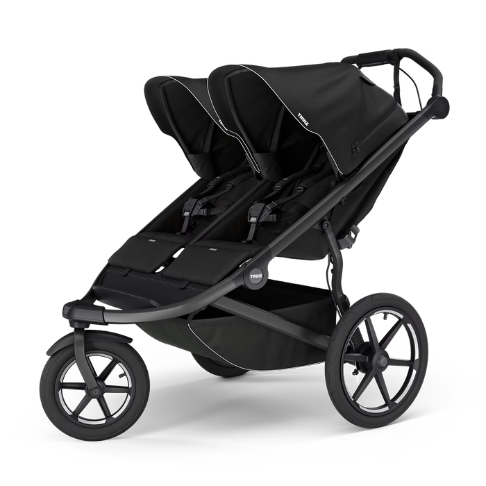 Thule Urban Glide 3 Double Stroller, 2025, Black, Magnetic Harness