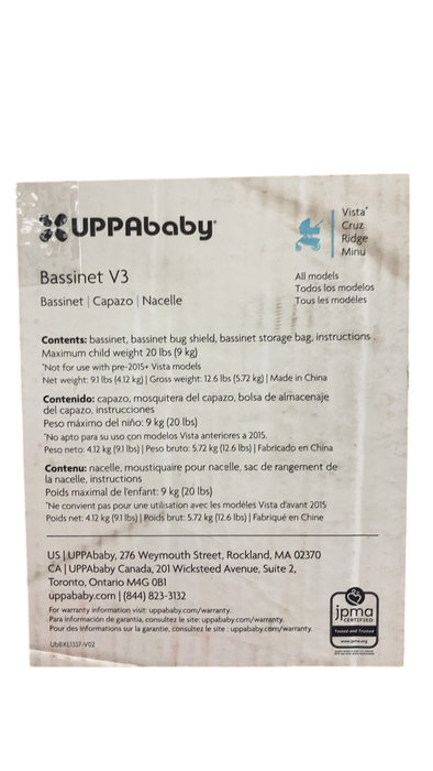 Shop UPPAbaby Bassinet V3, Kenzi (Mystic Aqua) at GoodBuy Gear