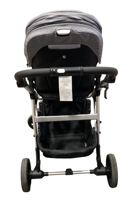 Shop Mockingbird Single 2.0 Stroller, 2025, Heather Grey, Silver With Black Leather, Solid Grey at GoodBuy Gear