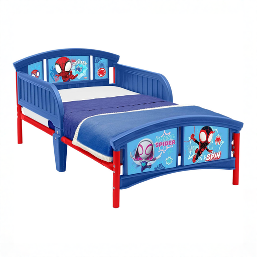 Shop Delta Children Spidey and His Amazing Friends Plastic Toddler Bed, Blue at GoodBuy Gear
