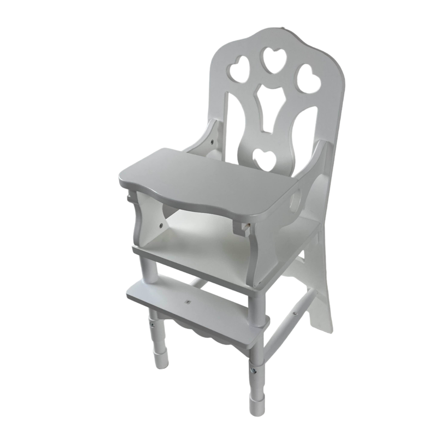 Melissa Doug White Wooden Doll High Chair