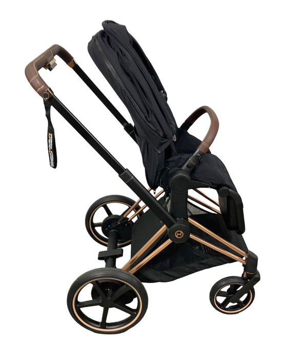 Cybex e-Priam2 Stroller, 2022, Rose Gold, Deep Black