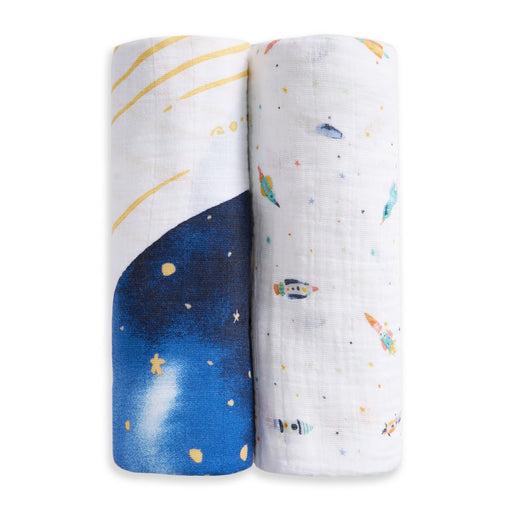 Shop Aden + Anais Essentials Cotton Muslin Swaddle (2 Pack), Space Orbit at GoodBuy Gear