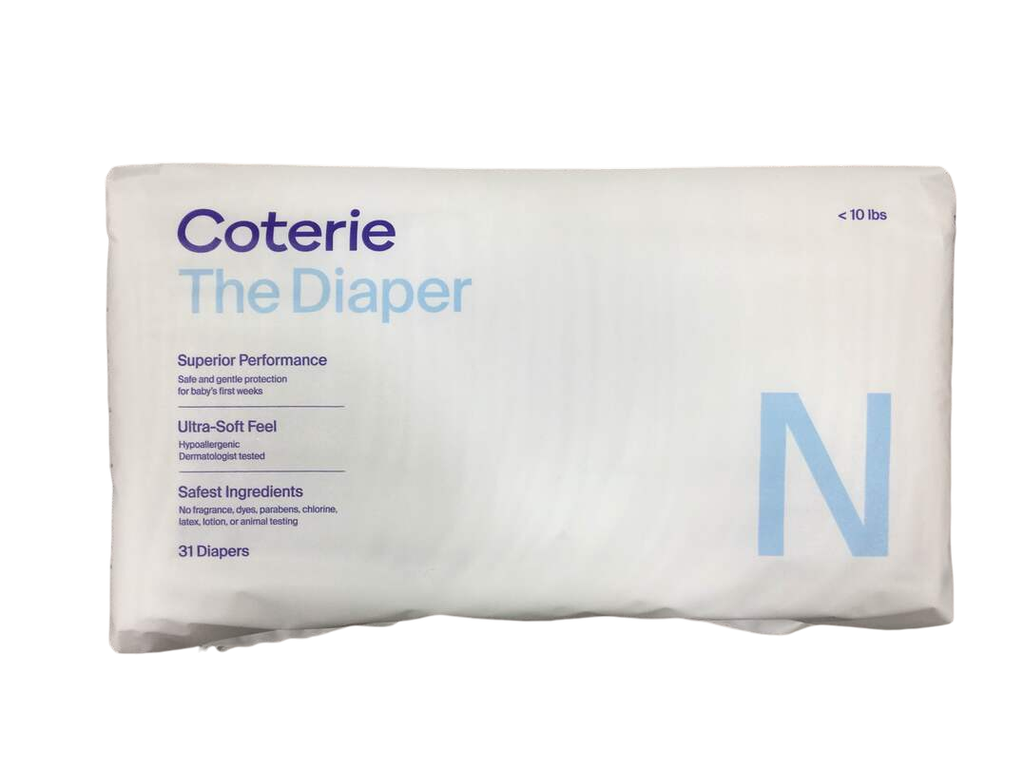 Coterie Newborn Diapers, 31 Count