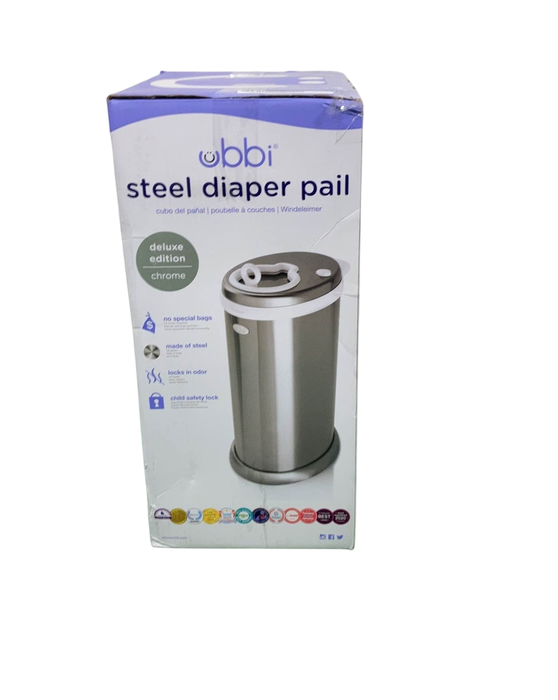 Shop Ubbi Diaper Pail, Chrome Deluxe Edition at GoodBuy Gear