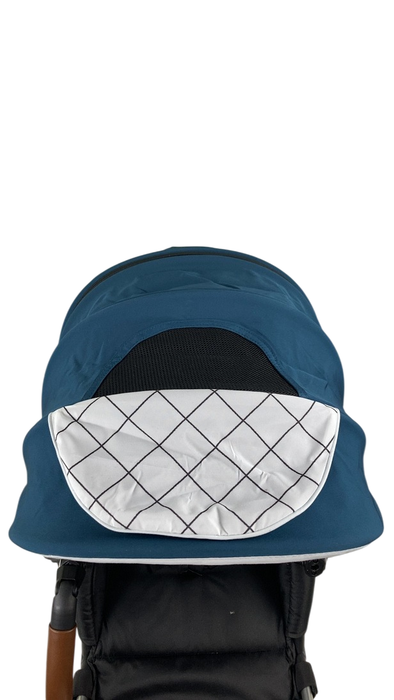 Shop Mockingbird 2nd Seat Kit with Extendable Canopy, Sea, Silver With Penny Leather, Windowpane at GoodBuy Gear