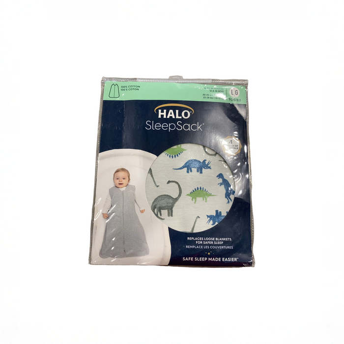 Shop Halo Cotton Sleepsack, Large, Dinosauria at GoodBuy Gear
