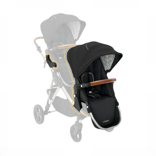 Shop Mockingbird 2nd Seat Kit 2.0, Black, Silver With Penny Leather, Windowpane at GoodBuy Gear