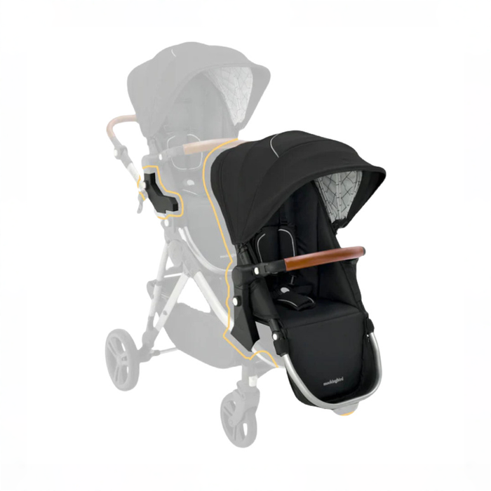 Shop Mockingbird 2nd Seat Kit 2.0, Black, Silver With Penny Leather, Windowpane at GoodBuy Gear