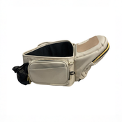 Shop TushBaby Hip Baby Carrier, Vegan Leather Cream at GoodBuy Gear