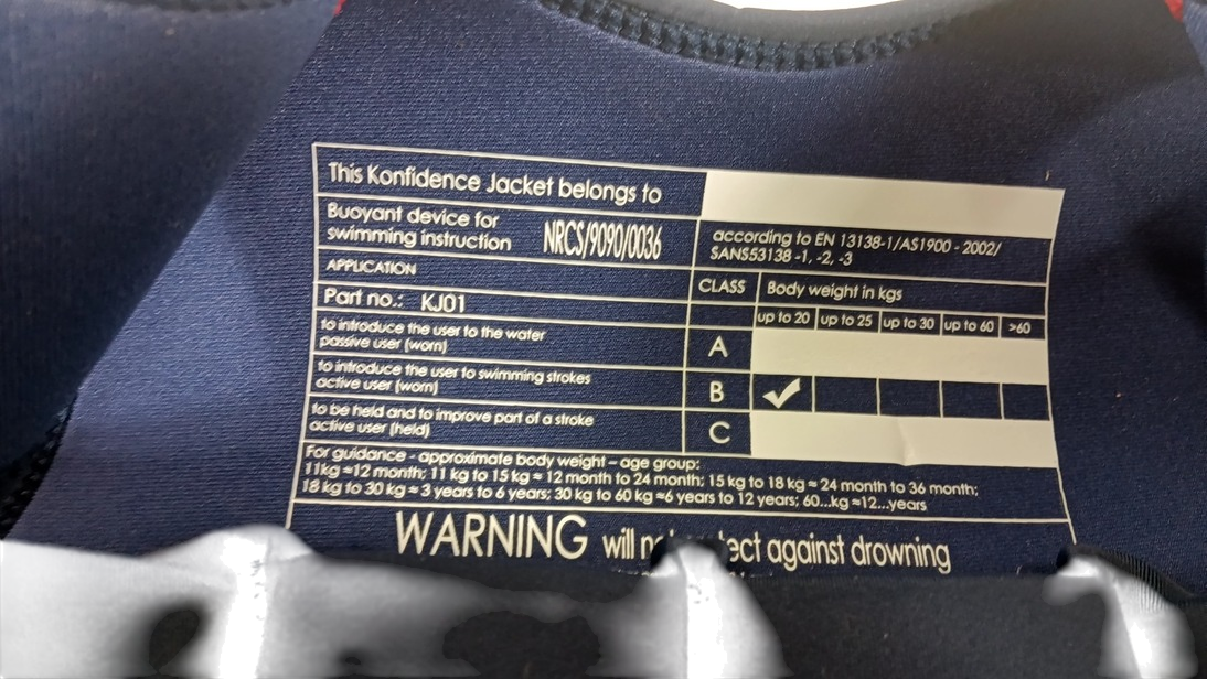 Shop Konfidence Original Swim Jacket, Medium (3-5 years), Red at GoodBuy Gear