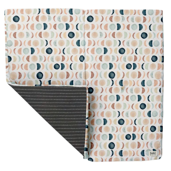 Toki Kids Mega Padded Play Mat 55" x 55", Lunar Phases
