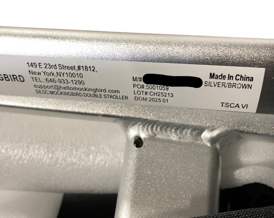 Shop DRAFT - Mockingbird Single to Double Stroller, 2025, Black, Black Windowpane, Silver With Penny Leather at GoodBuy Gear