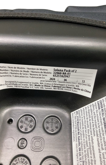 Shop Diono Solana Booster Seat Pack of 2, 2024, Black at GoodBuy Gear