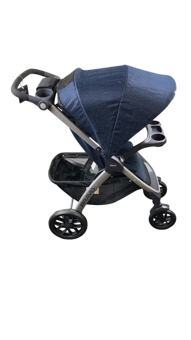 Shop Chicco Bravo Quick-Fold Stroller, 2024, Brooklyn Navy at GoodBuy Gear