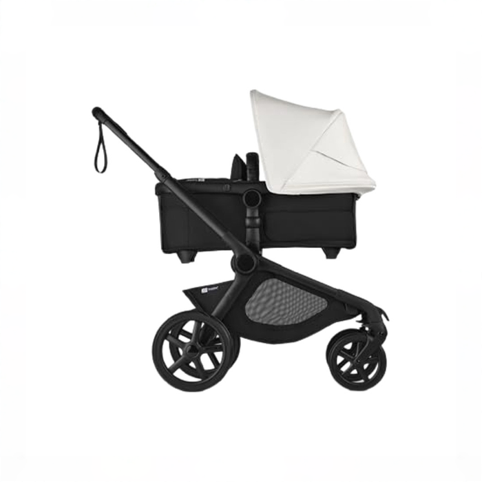 Bugaboo Kangaroo Complete Stroller + Bassinet Bundle, Midnight Black, Misty White, Black Frame