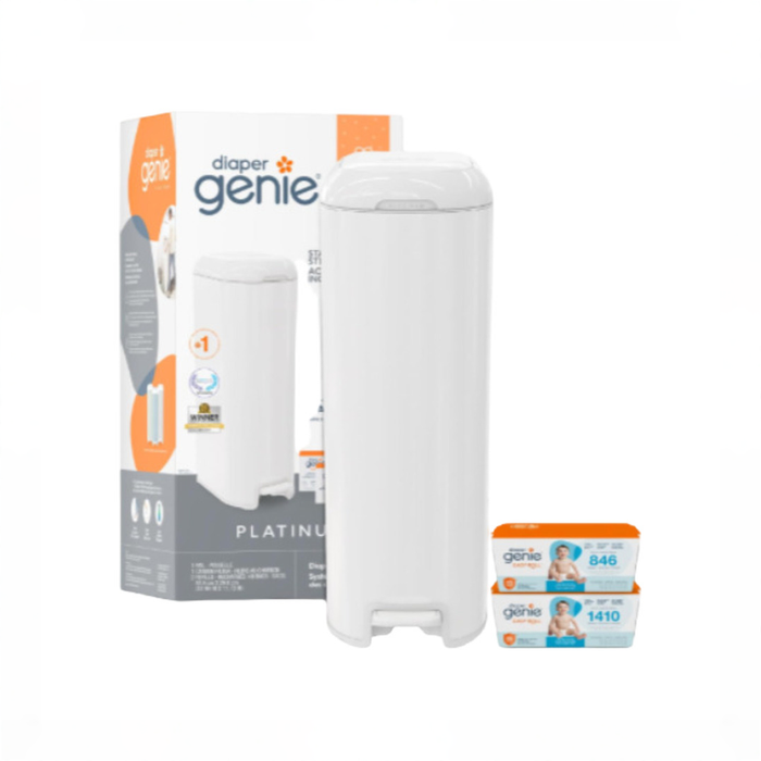 Shop Diaper Genie Platinum Pail Gift Set, Lily White at GoodBuy Gear