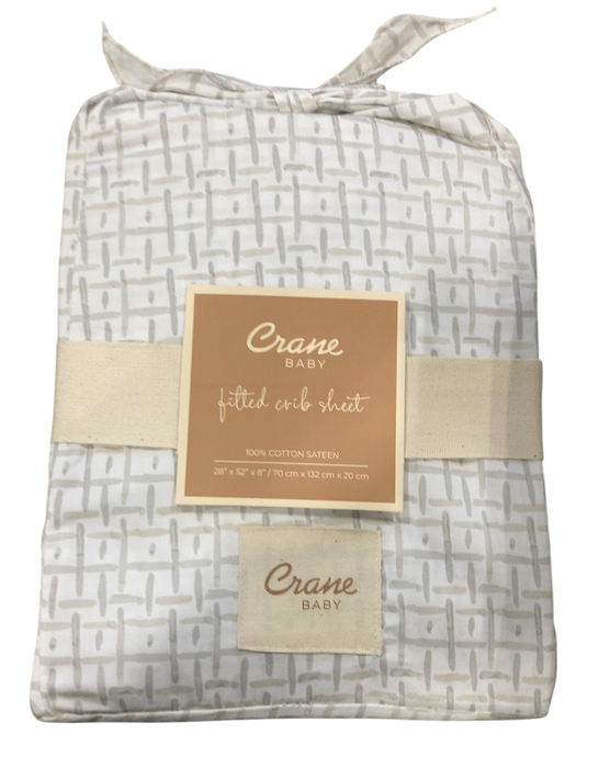 Shop Crane Baby Crib Fitted Sheet, Hashtag at GoodBuy Gear