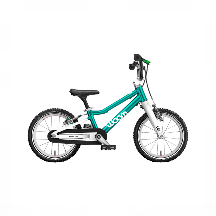 Shop Woom GO 2 Bike- 14”, Metallic turquoise at GoodBuy Gear