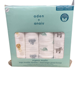 Shop Aden + Anais Cotton Muslin Swaddle, 4pk, Animal Kingdom at GoodBuy Gear