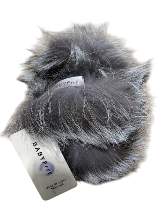 Shop BabyFrrr Faux Fur Stroller Hood Trim, Grey/White at GoodBuy Gear