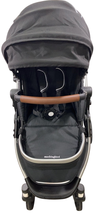 Shop Mockingbird Single 2.0 Stroller, 2024, Black, Silver With Penny Leather, Windowpane at GoodBuy Gear
