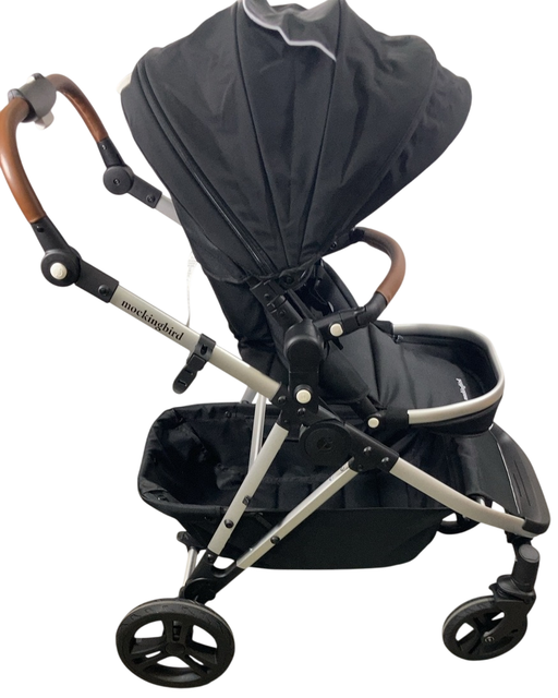 Shop Mockingbird Single to Double 2.0 Stroller, 2024, Black, Silver With Penny Leather, Windowpane at GoodBuy Gear