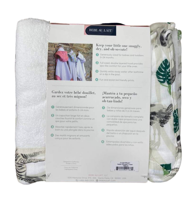 Shop Bebe Au Lait Baby Hooded Towel, Jungle at GoodBuy Gear