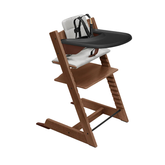Stokke Tripp Trapp Complete High Chair, Oak Warm Brown, Storm Grey 2.0, Anthracite