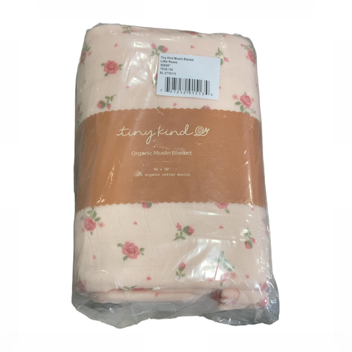Shop Tiny Kind Organic Cotton Muslin Blanket, Little Roses at GoodBuy Gear