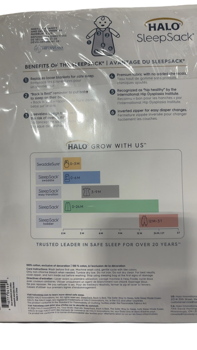 Shop Halo Cotton Sleepsack, S, Blue Woodland Etch at GoodBuy Gear