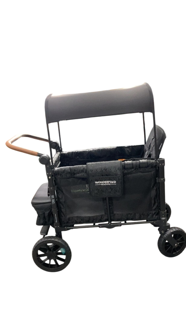 wonderfold wagon premium double stroller wagon in black camo Wonderfold W2 Luxe Multifunctional Double Stroller Wagon, 2021, Black