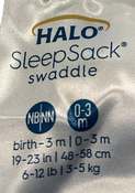 Shop Halo SleepSack Swaddle, Blue Safari Animals, Newborn at GoodBuy Gear