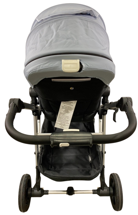 Shop Mockingbird Single to Double 2.0 Stroller, 2024, Silver With Black Leather, Sky, Watercolor Drops at GoodBuy Gear