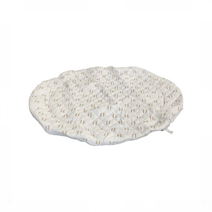 Shop Poppyseed Play Linen Round Mat, Neutral Line at GoodBuy Gear