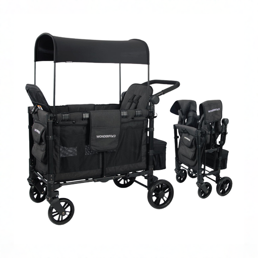 Shop Wonderfold W2 Elite Multifunctional Stroller Wagon, 2025, Volcanic Black at GoodBuy Gear